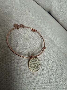 Alex and Ani Rose Gold Inspirational Charm Bangle